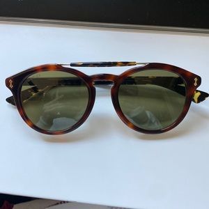 Gucci round aviator tortoise sunglasses